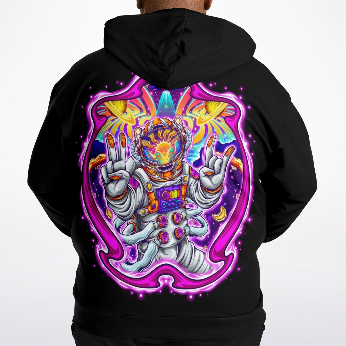 Black Astronaut Plus Size Hoodie