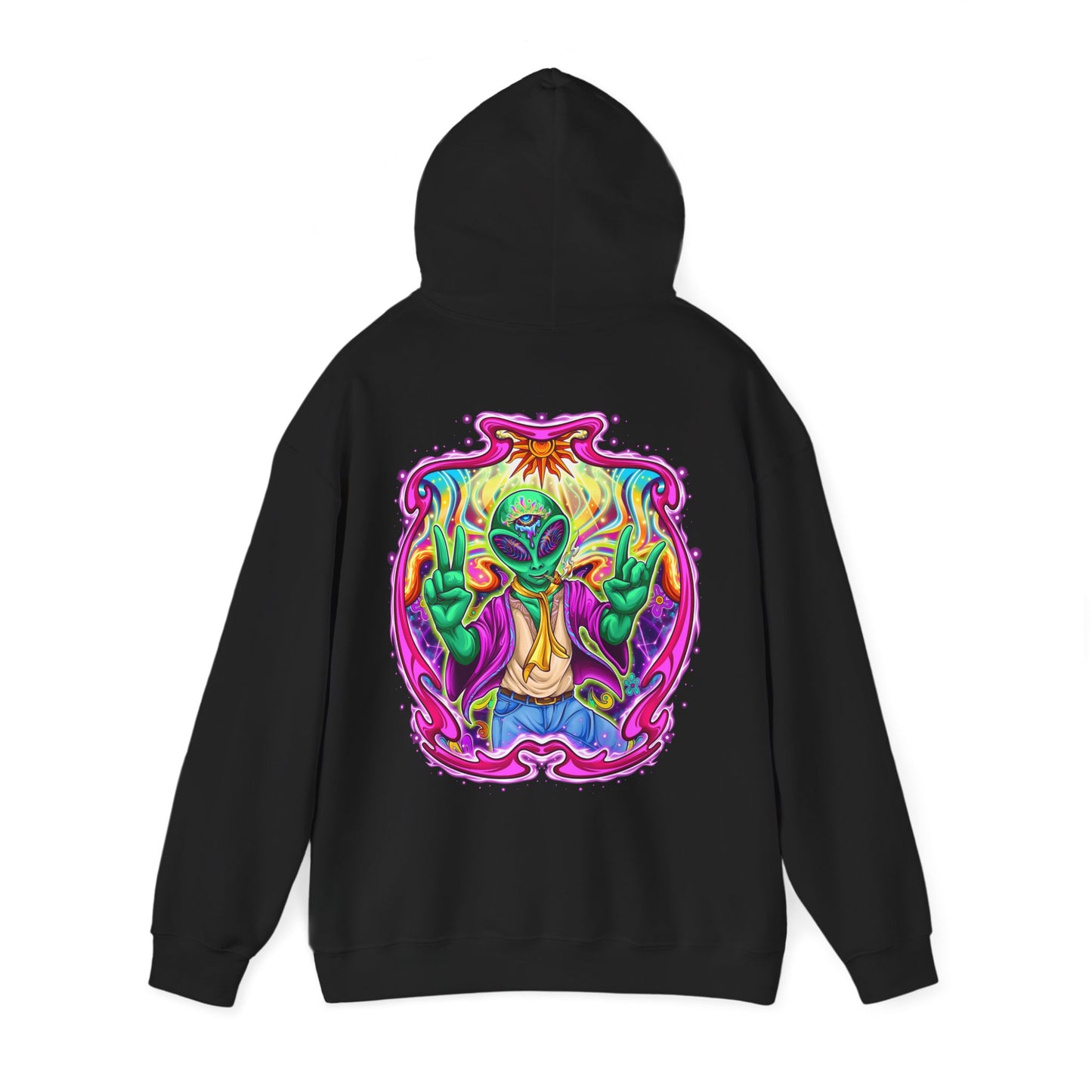 RagerAlien Hoodie – Neon Psychedelic
