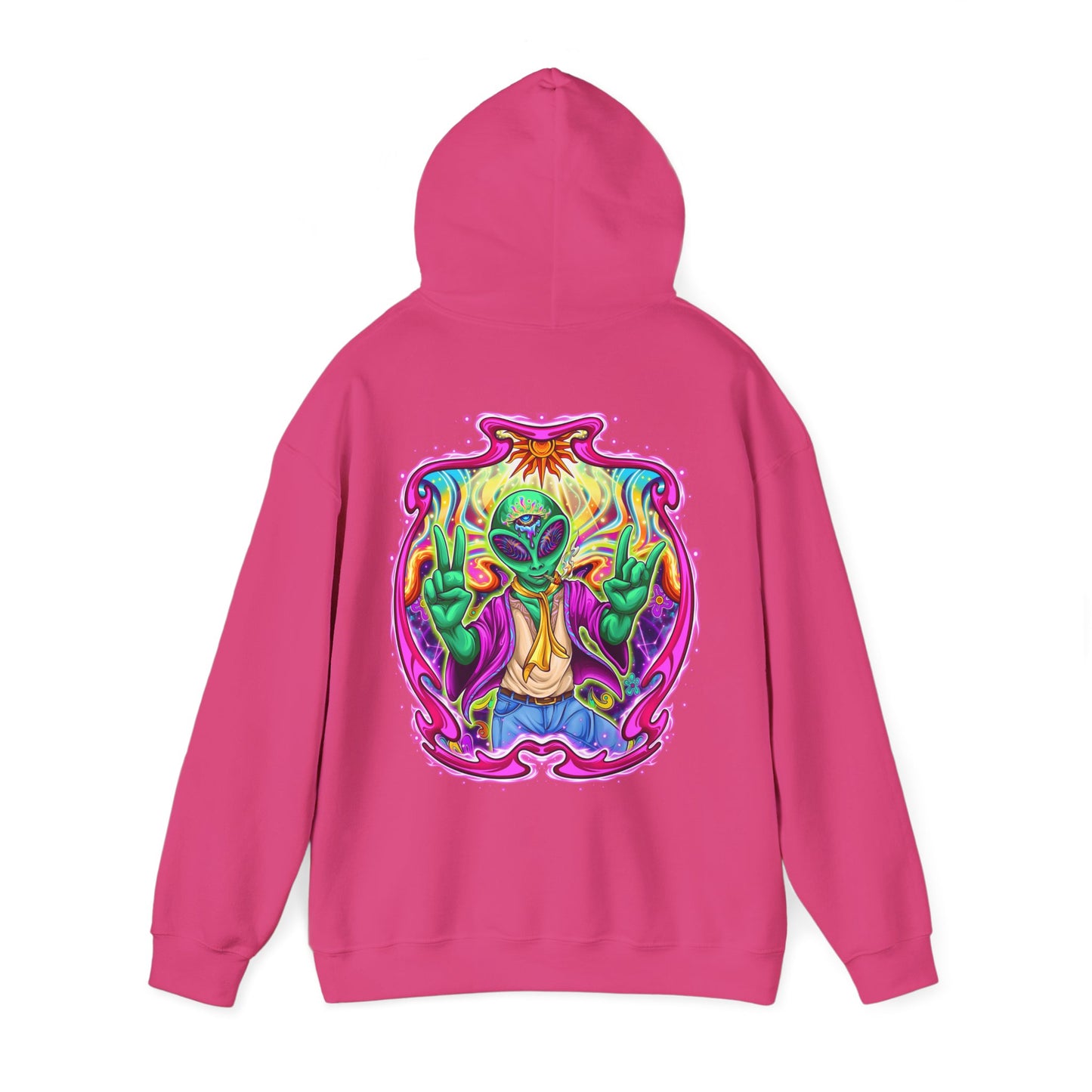 RagerAlien Hoodie – Neon Psychedelic