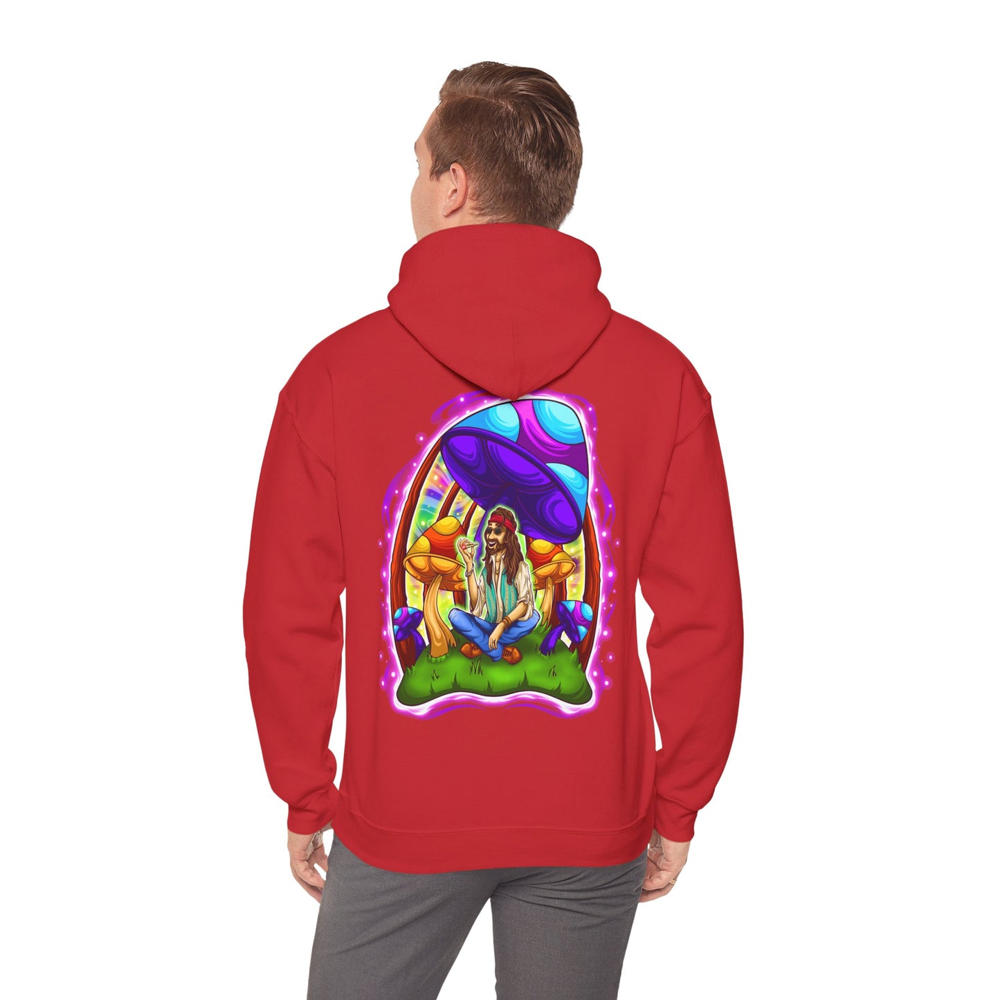Cosmic Cap Hoodie – Neon Psychedelic