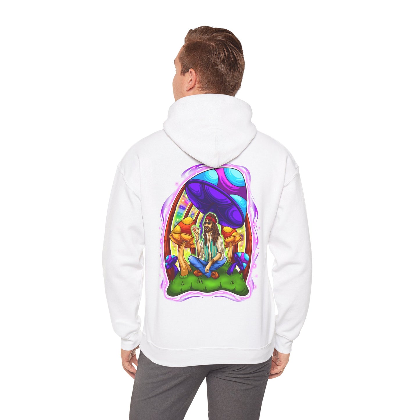 Cosmic Cap Hoodie – Neon Psychedelic