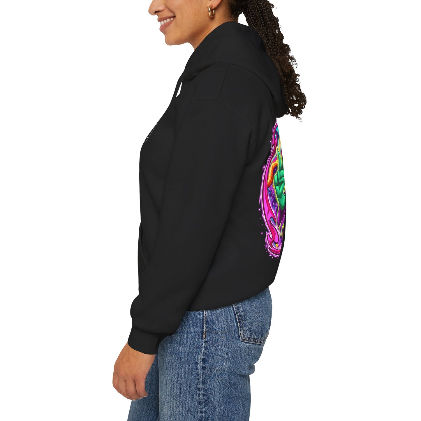 RagerAlien Hoodie – Neon Psychedelic