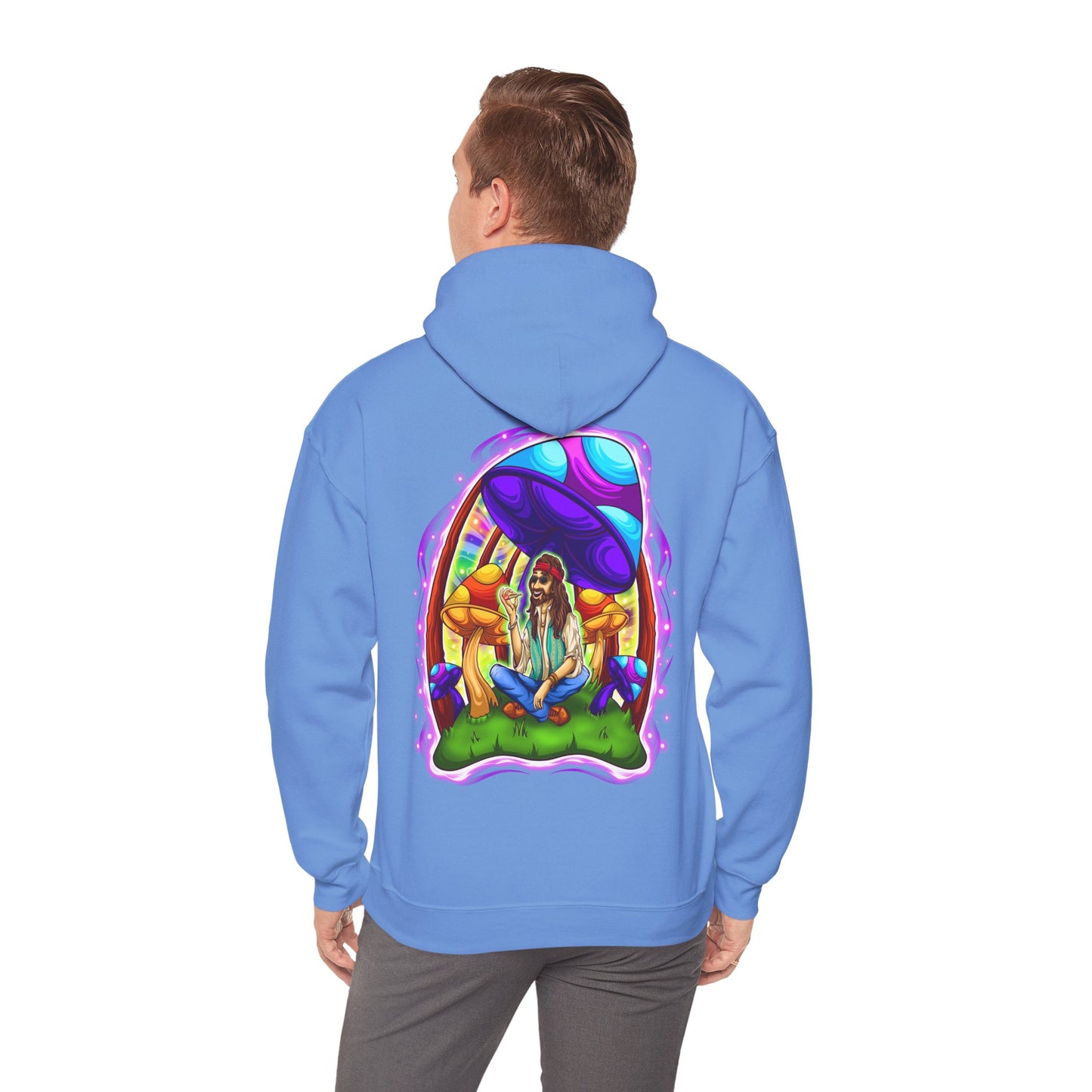 Cosmic Cap Hoodie – Neon Psychedelic