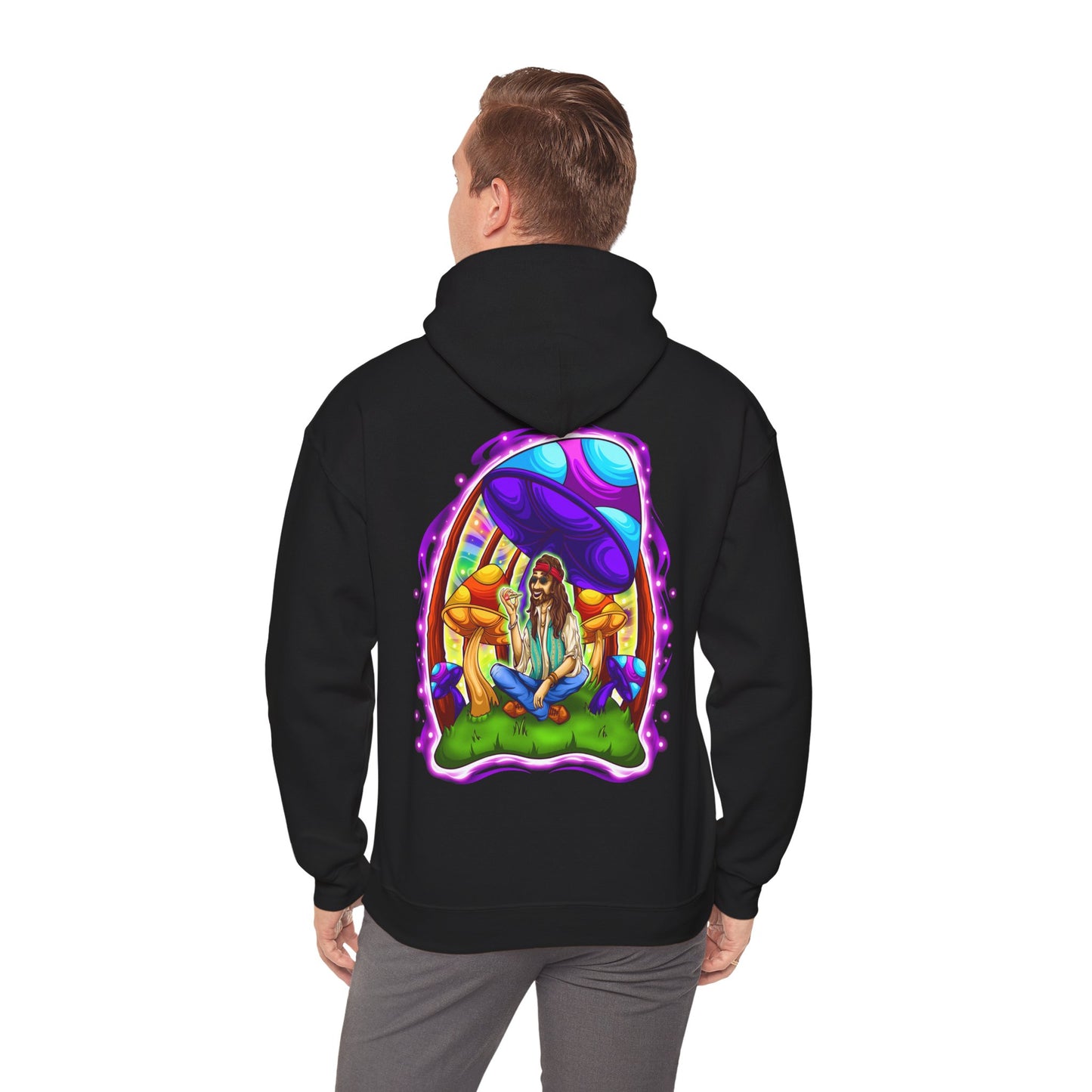 Cosmic Cap Hoodie – Neon Psychedelic