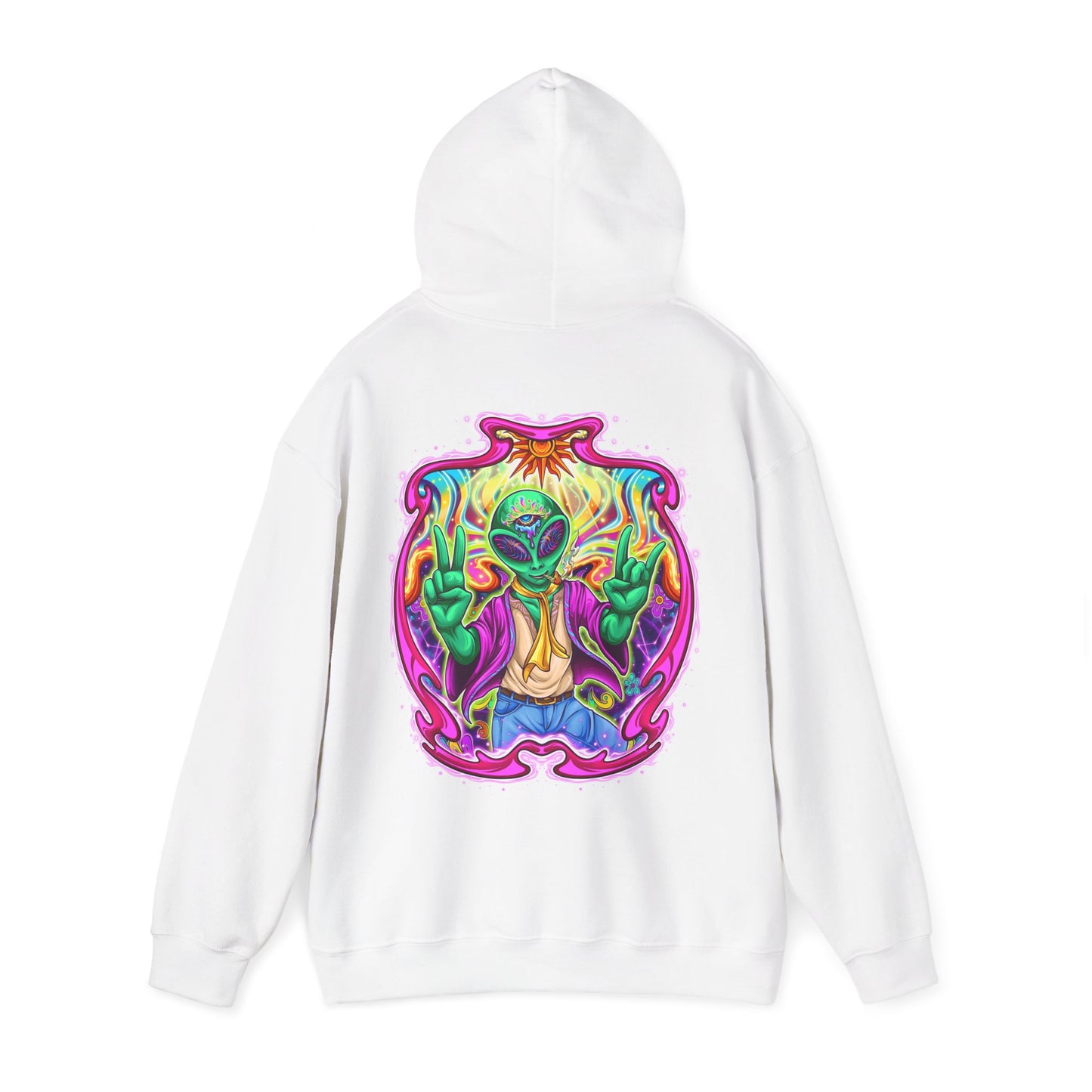 RagerAlien Hoodie – Neon Psychedelic