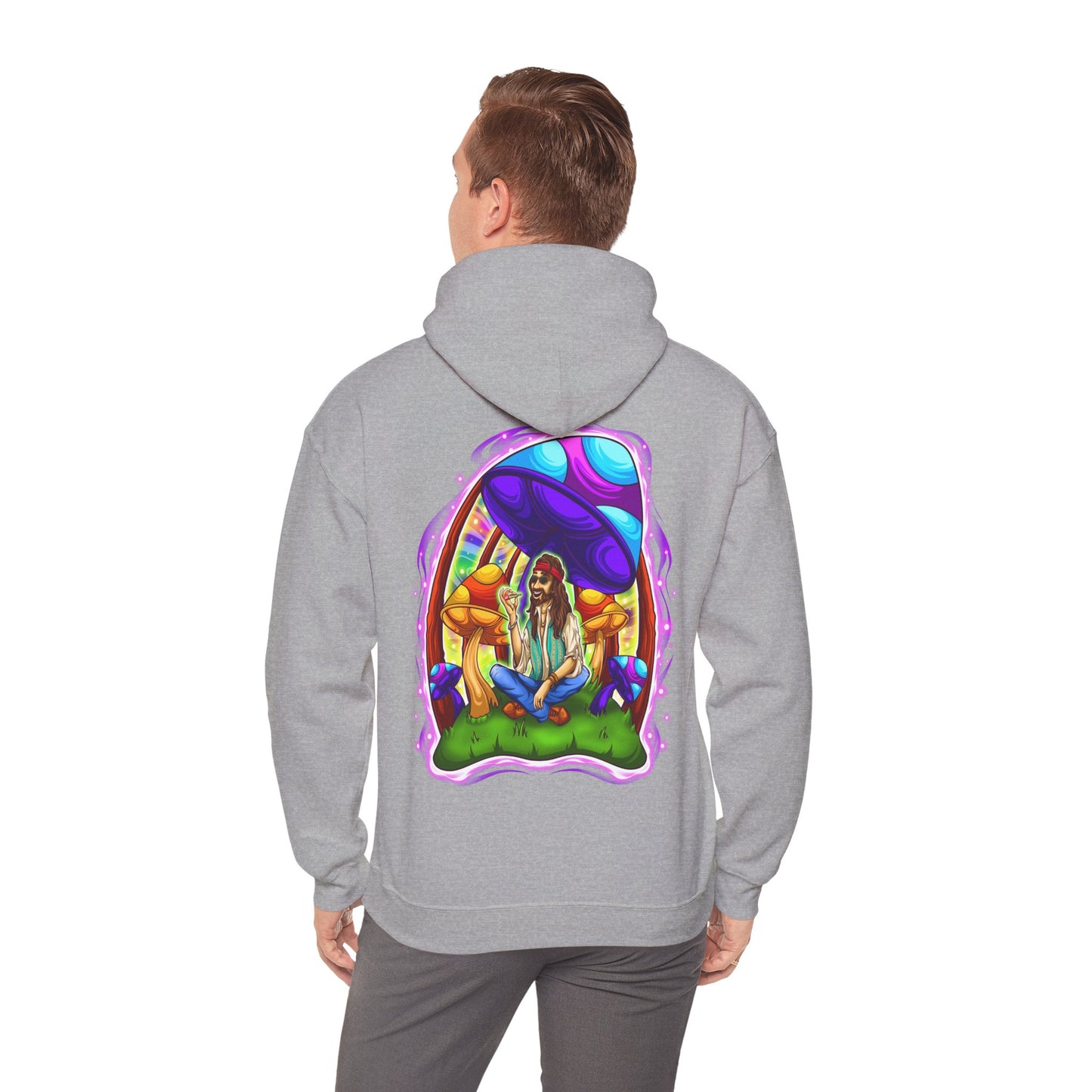 Cosmic Cap Hoodie – Neon Psychedelic
