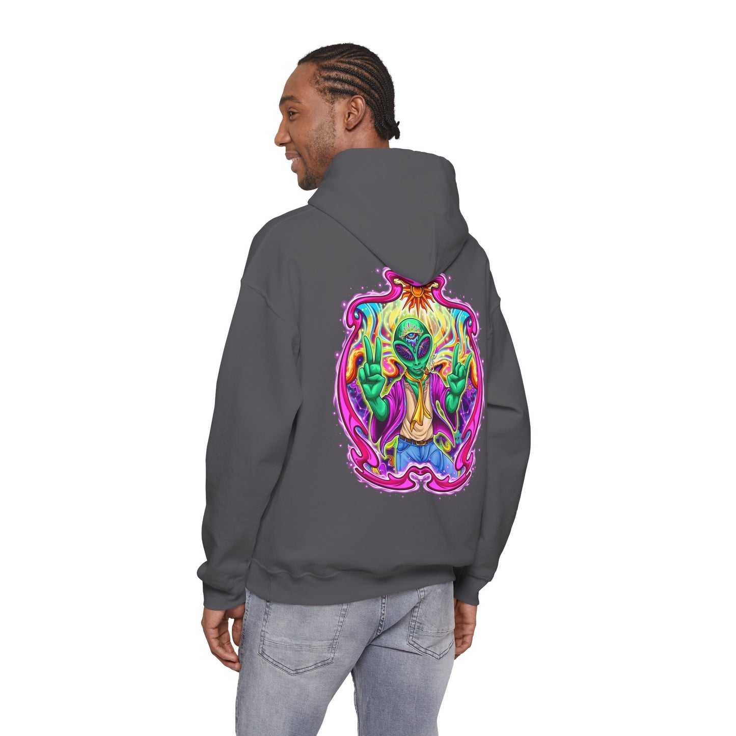 RagerAlien Hoodie – Neon Psychedelic