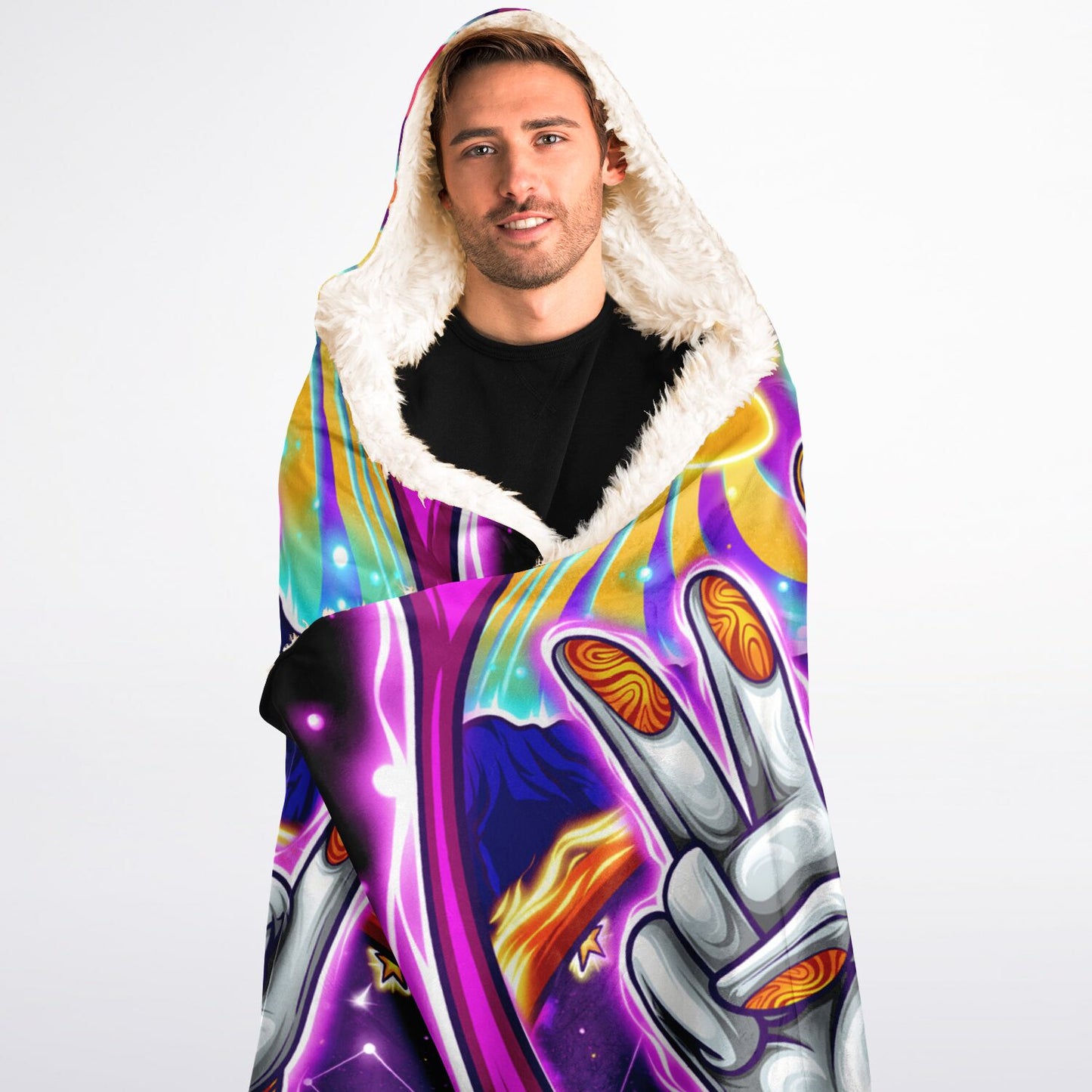 Astronaut Hooded Blanket Sherpa