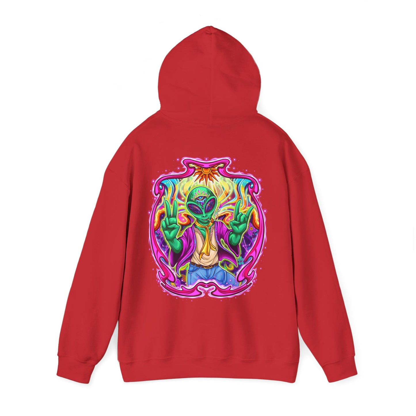RagerAlien Hoodie – Neon Psychedelic
