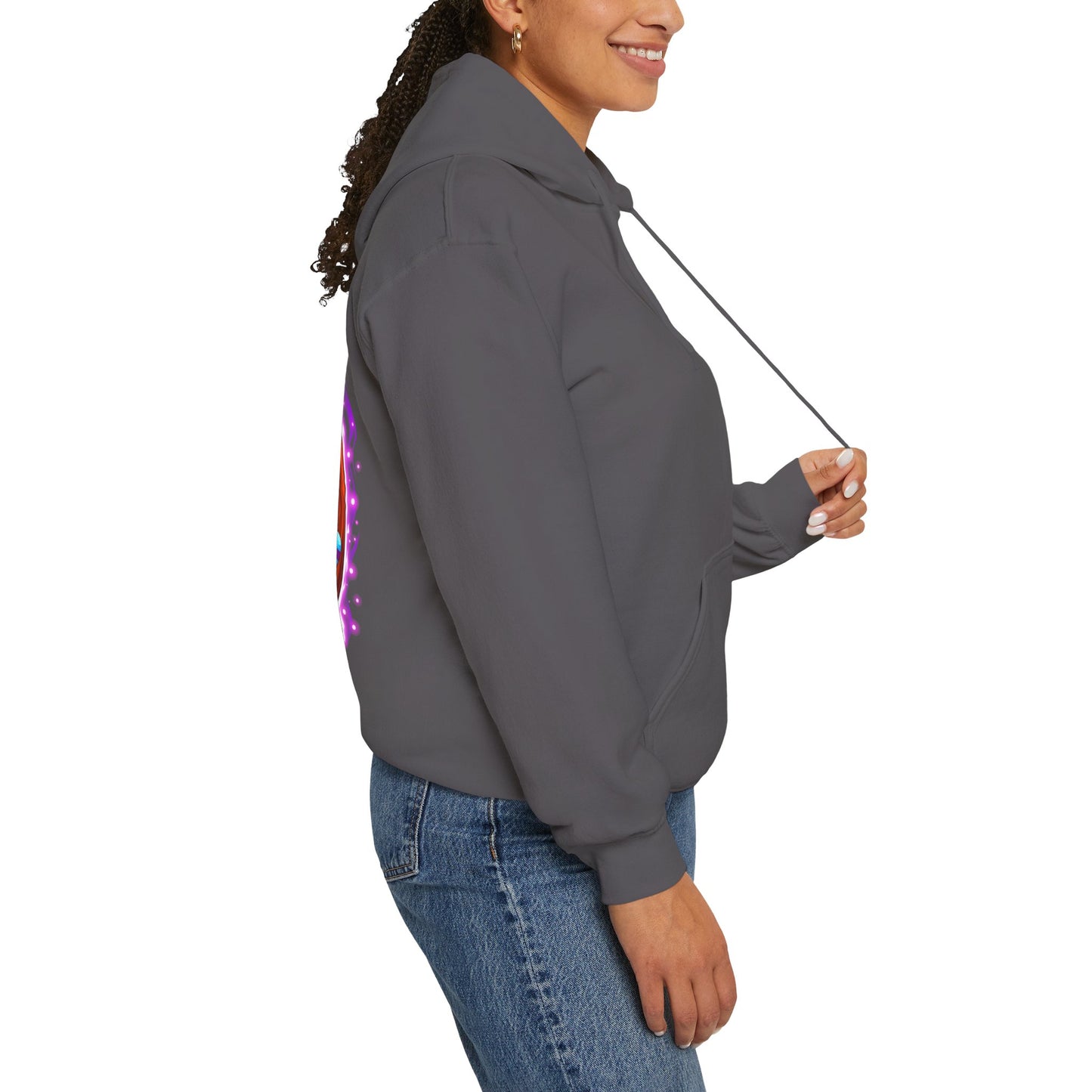 Cosmic Cap Hoodie – Neon Psychedelic