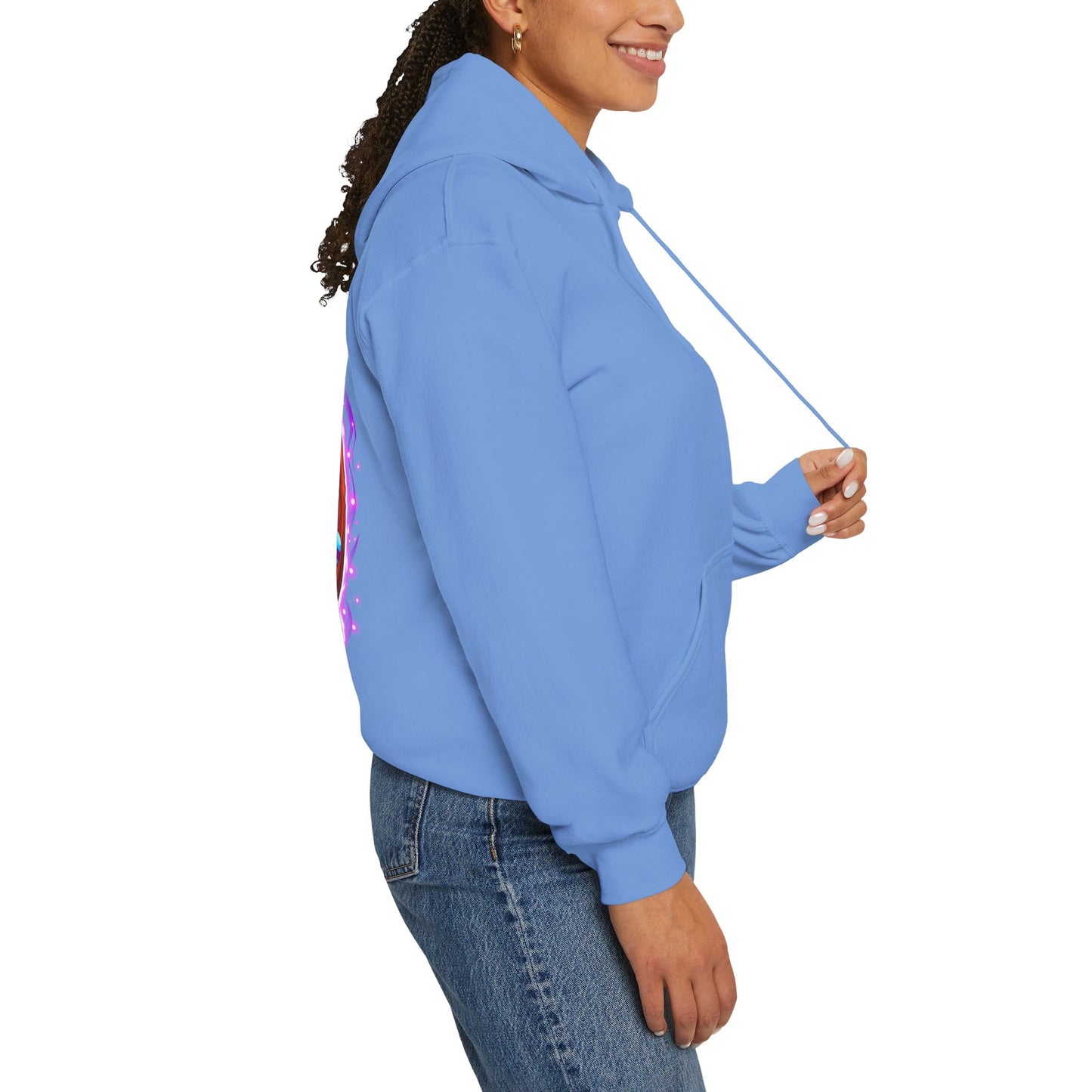 Cosmic Cap Hoodie – Neon Psychedelic
