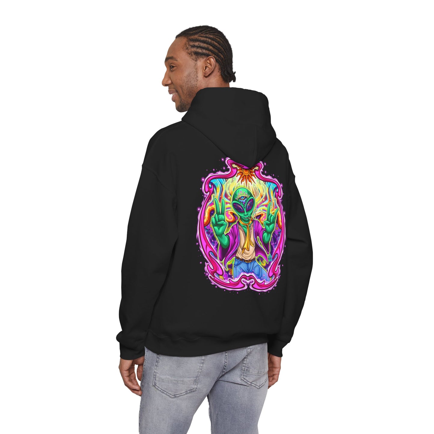 RagerAlien Hoodie – Neon Psychedelic