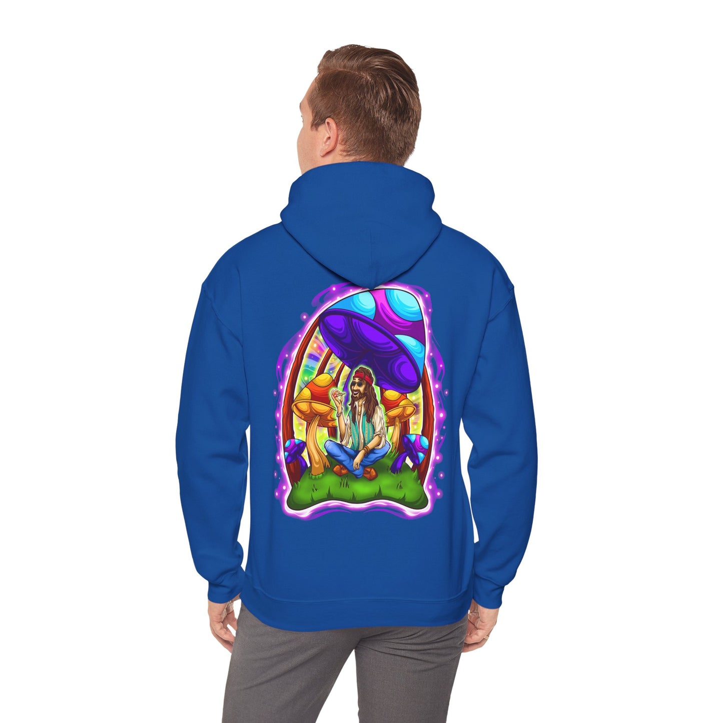 Cosmic Cap Hoodie – Neon Psychedelic