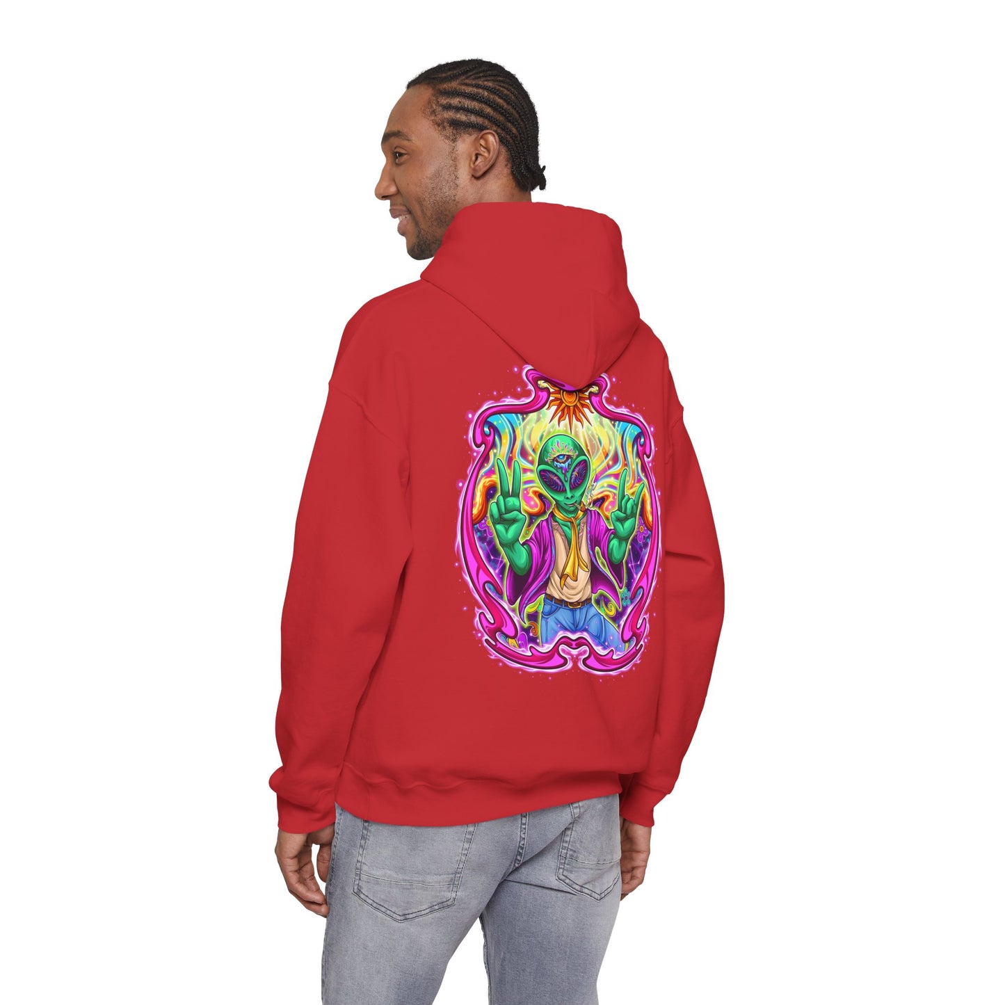 RagerAlien Hoodie – Neon Psychedelic