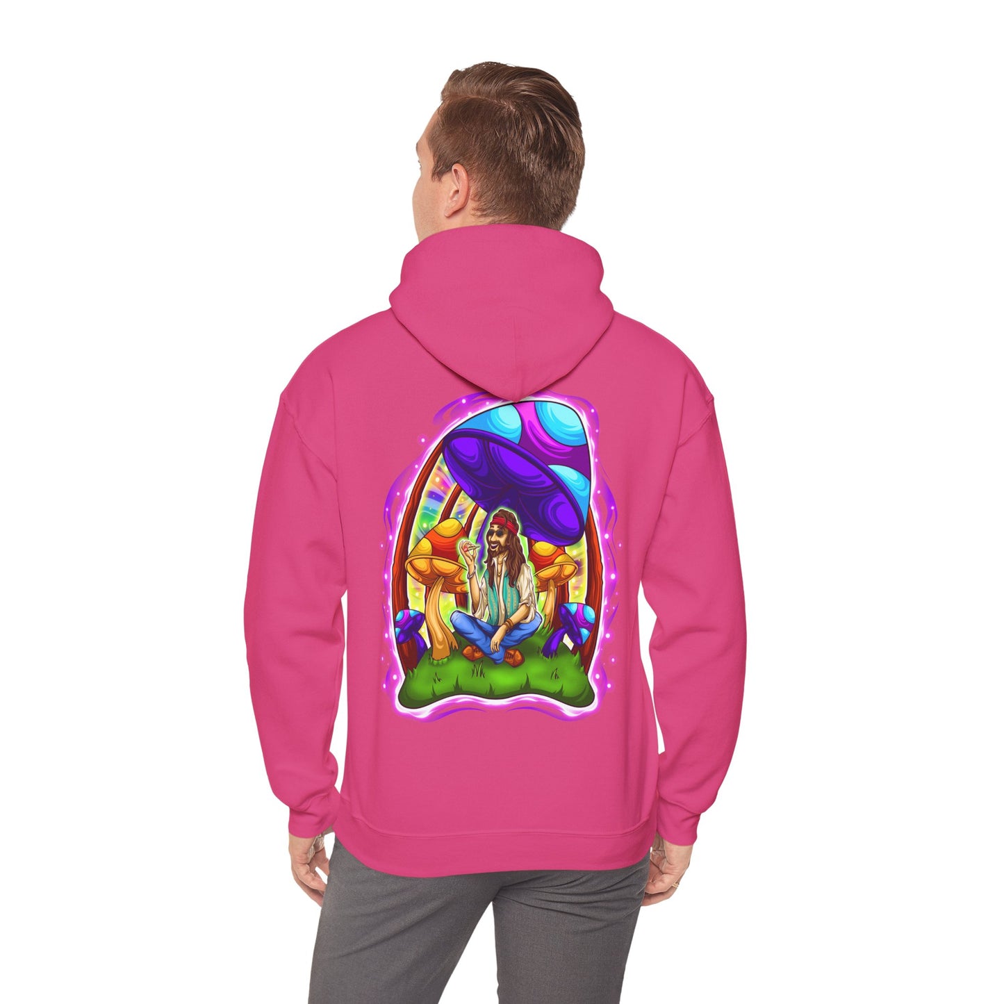 Cosmic Cap Hoodie – Neon Psychedelic