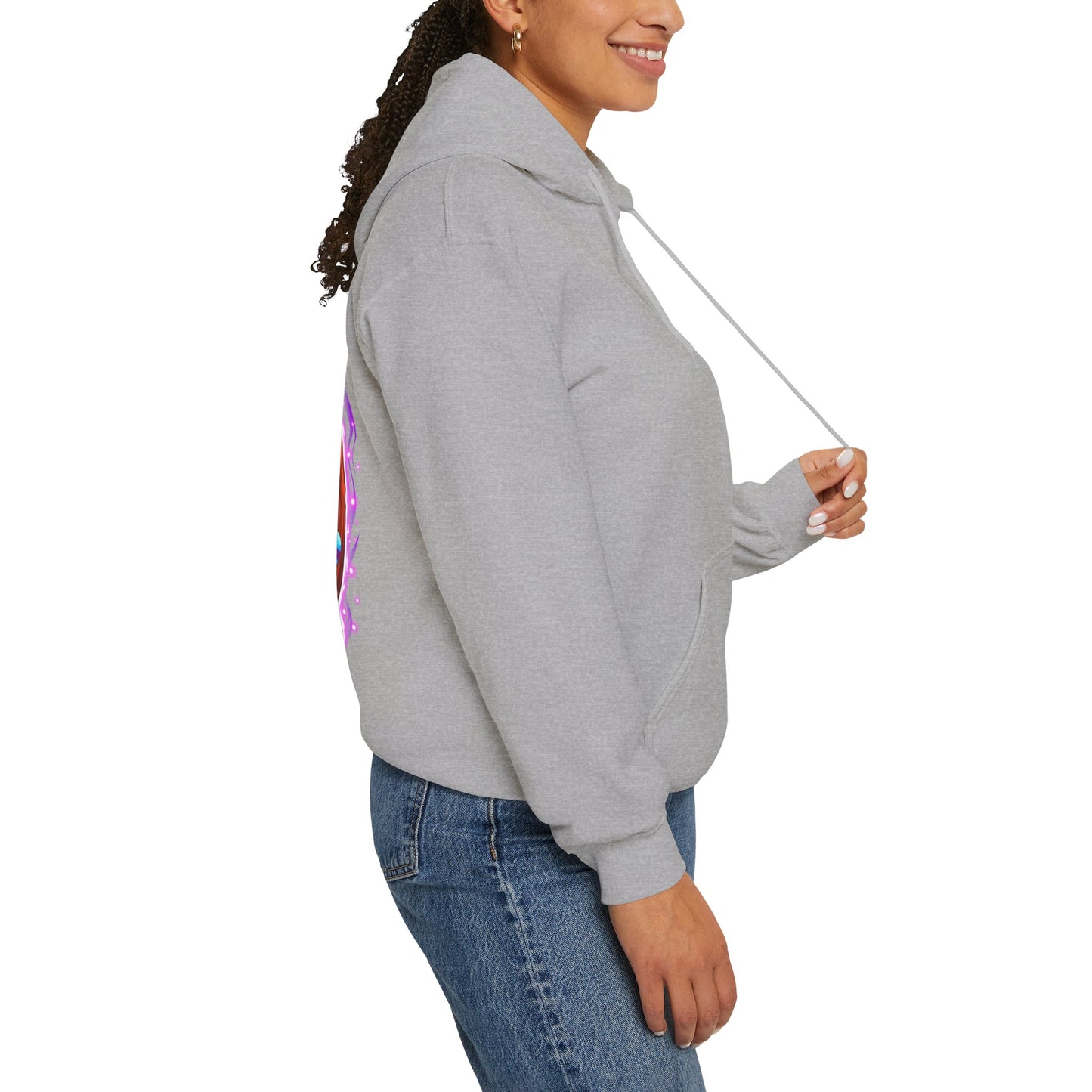 Cosmic Cap Hoodie – Neon Psychedelic