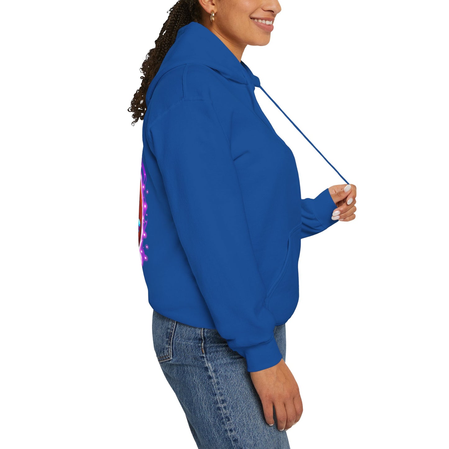 Cosmic Cap Hoodie – Neon Psychedelic