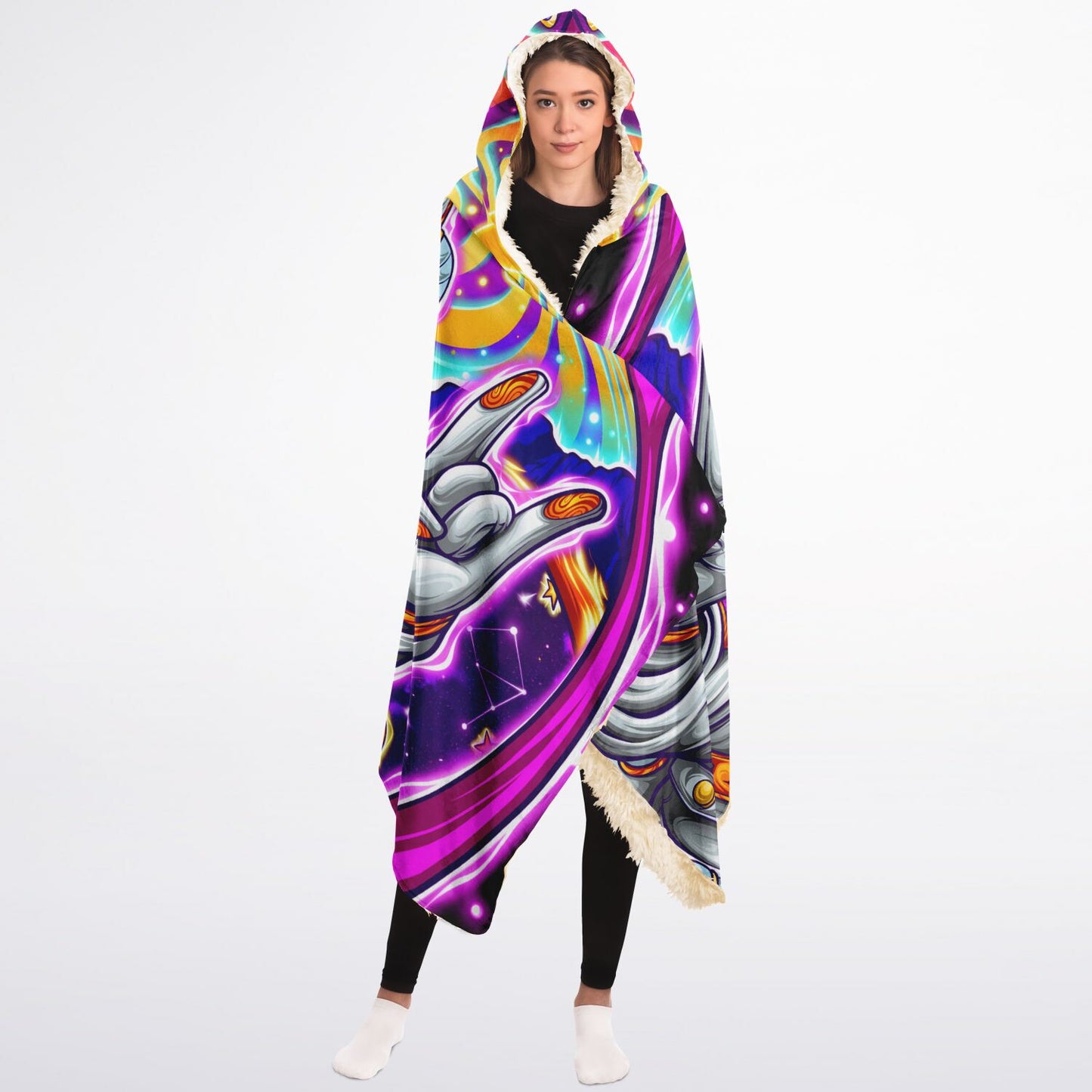 Astronaut Hooded Blanket Sherpa