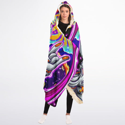 Astronaut Hooded Blanket Sherpa