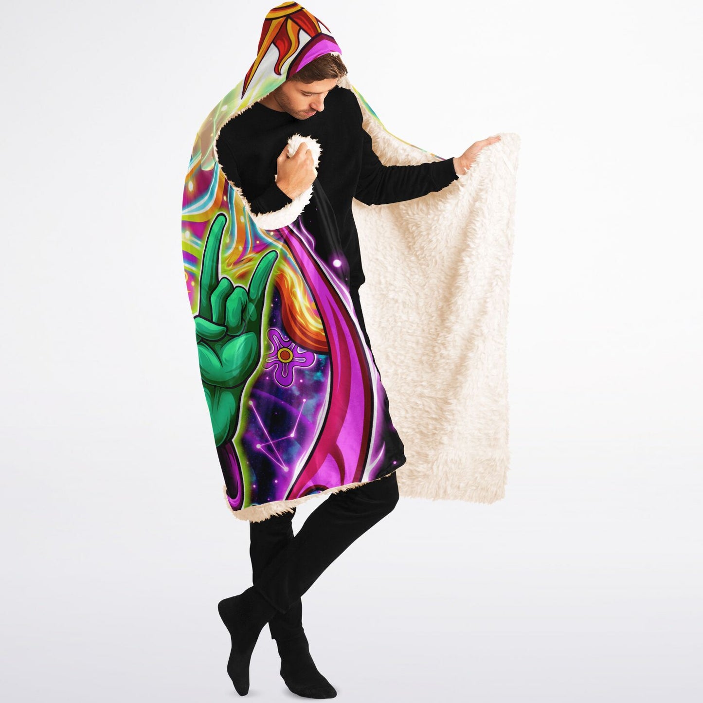 RagerAlien Hooded Blanket Sherpa
